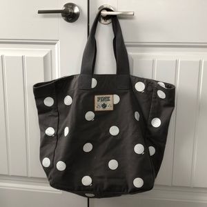 VS PINK large polka dot tote